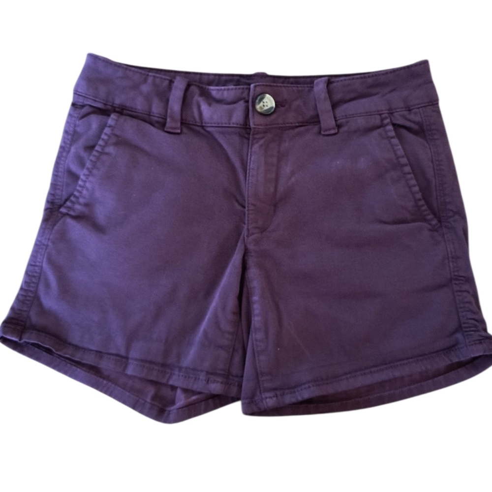 American Eagle Burgundy Midi Shorts Size 2